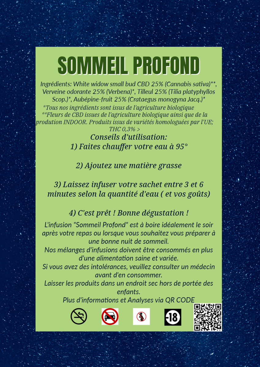 Infusion CBD 25% Indoor - Sommeil Profond